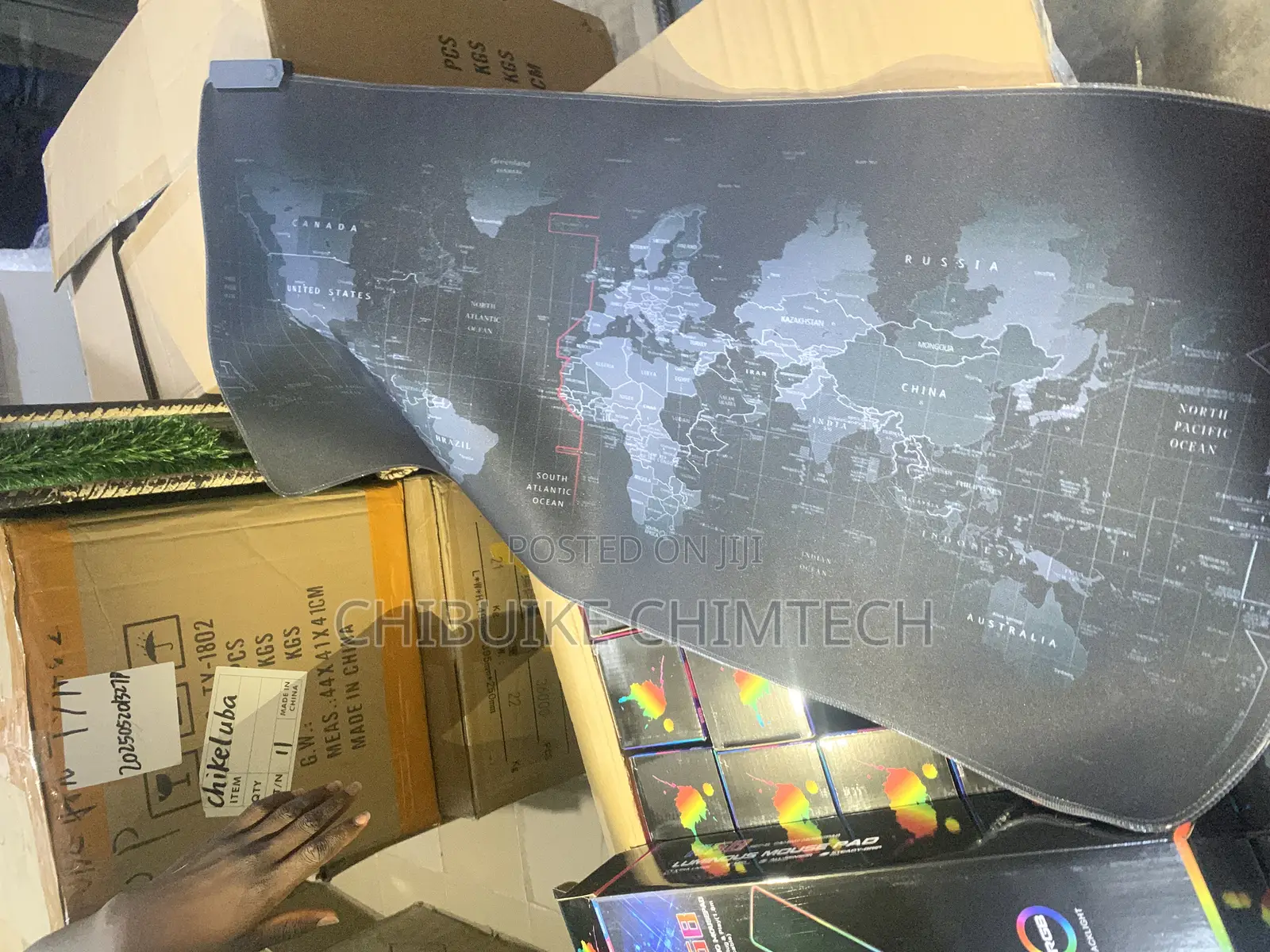 Table Mouse Mat RGB Map Design Largest Size