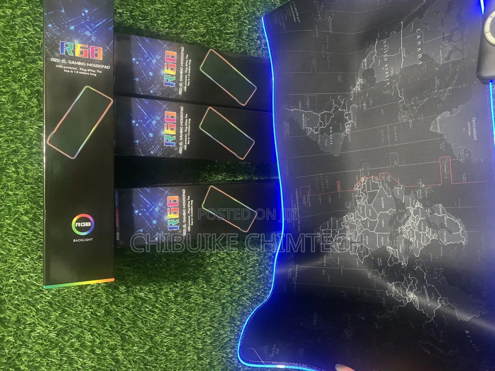 Table Mouse Mat RGB Map Design Largest Size