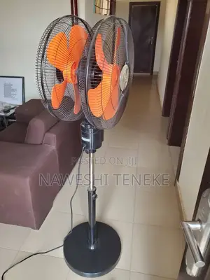 Double Sided Electric/Solar Standing Fan