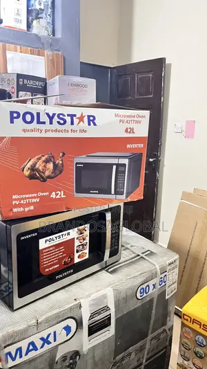. Large-Plate Polystar 42l Microwave With Grill Pv-42ttinv