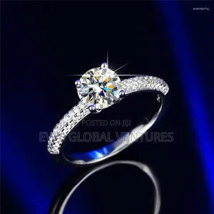 Unique Exquisite Engagement Ring - Silver