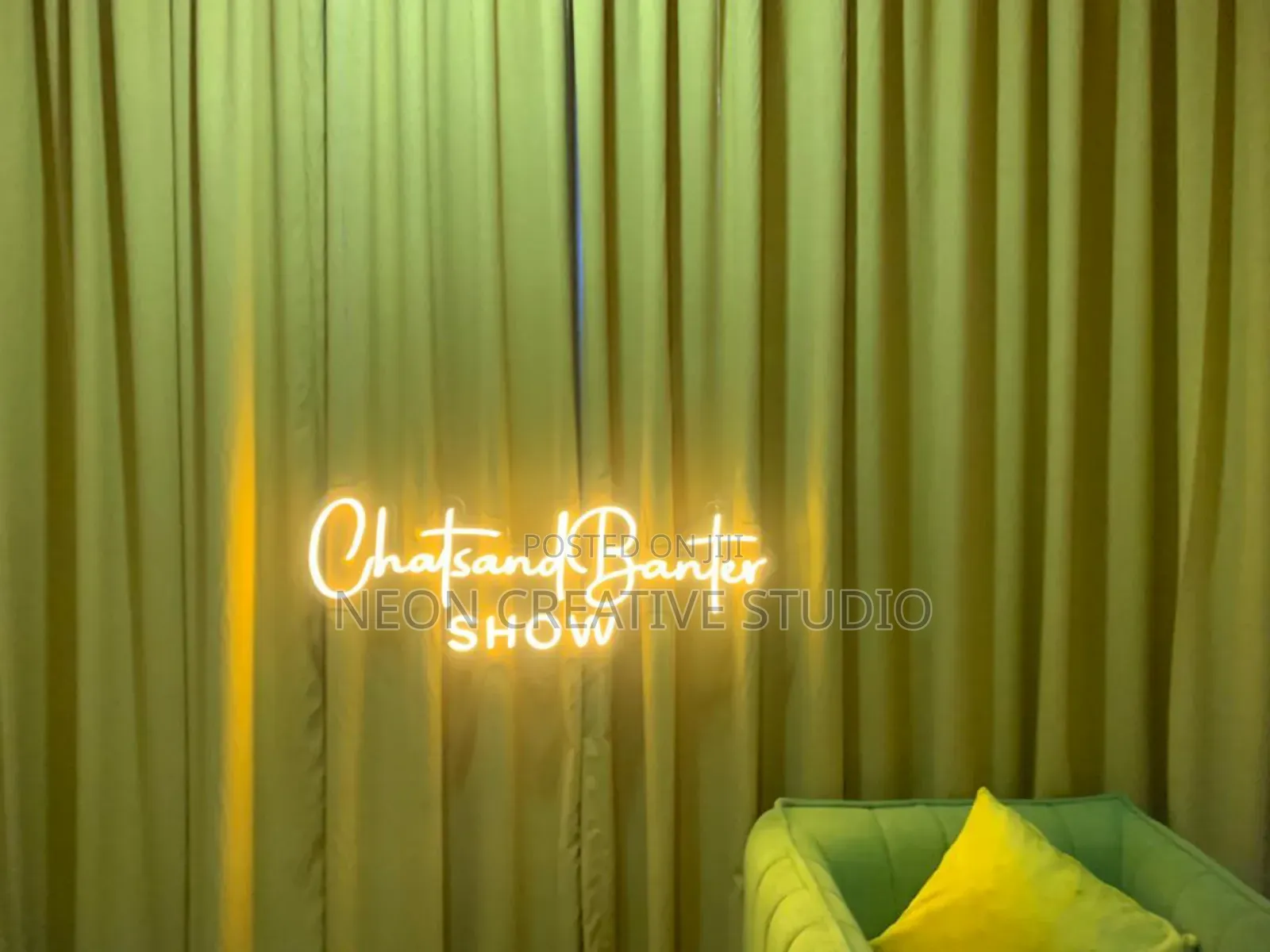 Neon Light for Podcast Studio Setup