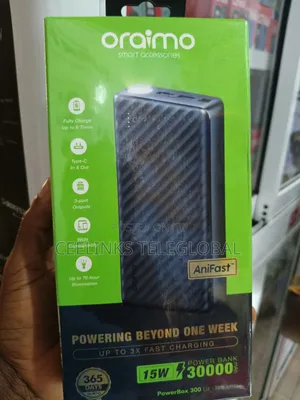 Oraimo Power Bank 
30,000mah