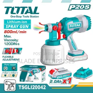 Total Corldess Spray Gun Kit 20v - Tsgli20042
