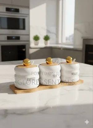 Luxury Bamboo and Ceramic Morning Essential Container