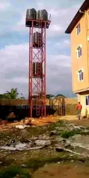 40 Ft Standing Tank Painted With Red Oxide Color