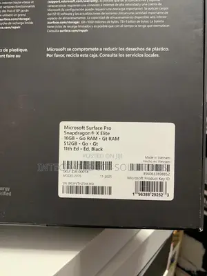 New Microsoft Surface Pro 11th Edition, a Copilot+ PC 16GB SSD 512GB
