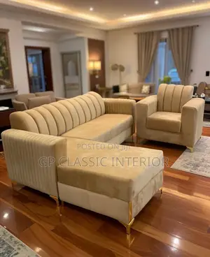 Lshape Set of Chair Gold
