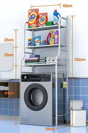 65cm Width High Quality Steel Over the Washing Machine Rack Organiser