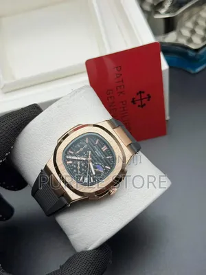 Patek Phillipe Functional Chronograph Auto Movement Rubber Strap Watch