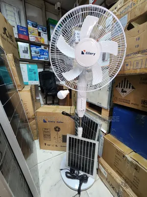 New Model Glory Ac/Dc Solar Rechargeable Standing Fan With Warranty