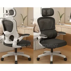 High Back Swivel Mesh Ergonomic Chair - Black White - 1 Piece