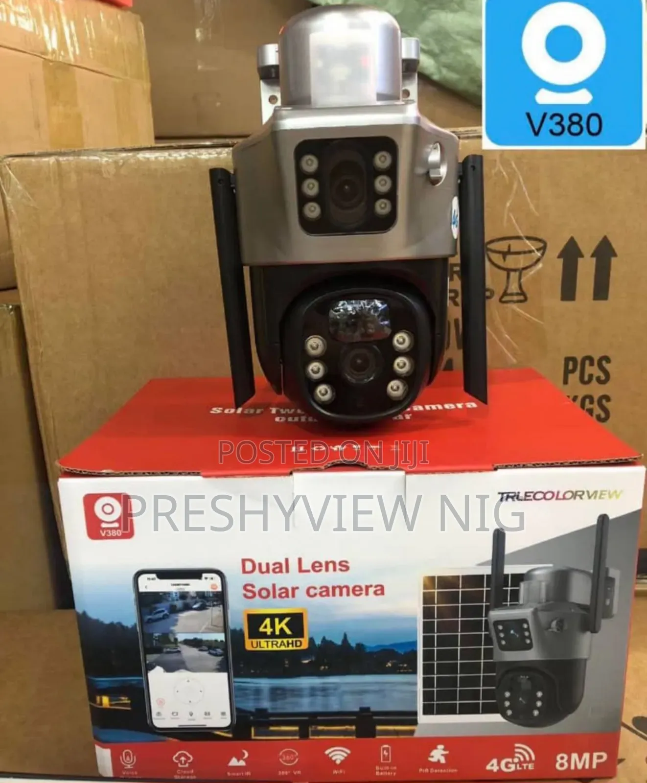 Dual Lens Solar Security Camera