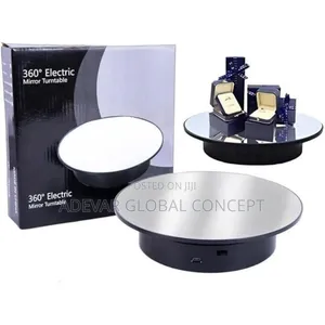 25cm - 360 Degree Rotating Mirror Electric Turn Table