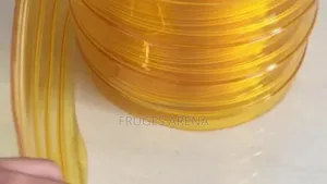 2mm Industrial PVC Strip Curtain – Yellow Ribbed Roll
