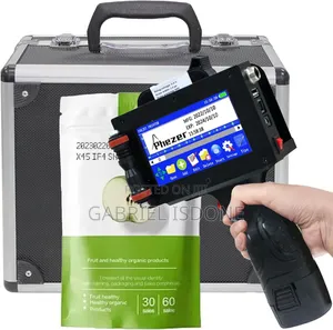 Handheld Inkjet Printer. Coding Machine Expiry Date Time Barcode Logo
