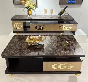 Modern White Center Table Tv Stand Set