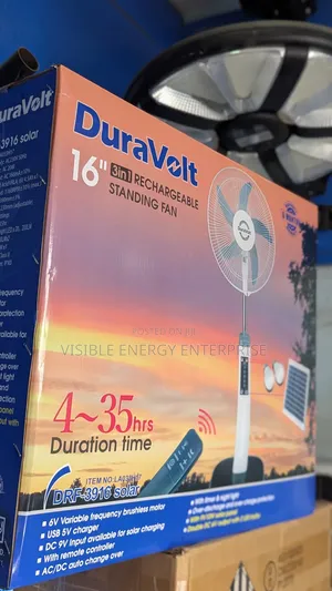 Duravolt 16-Inch 3-in-1 Rechargeable Standing Fan