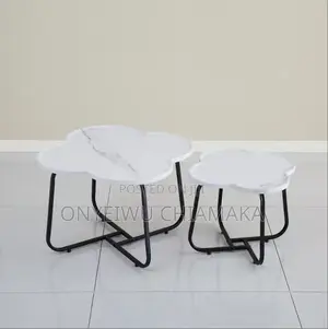 White Marble-Style Nesting Tables/Center Table