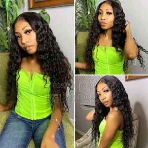  24inches Beach Waves Double Drawn Human Hair Fashion Wig for Women