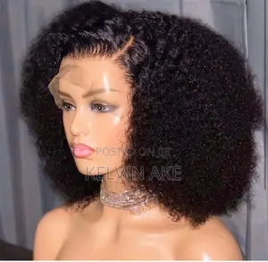 13x4 Full Lace Frontal Afro Human Hair Virgin Curly Wig