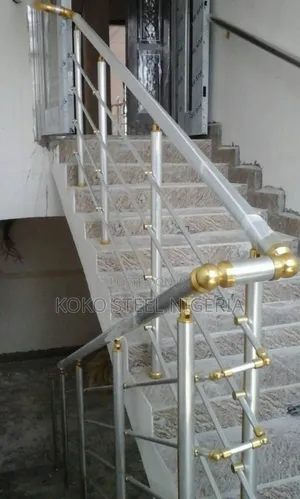 Gold And Silver Aluminum Handrail