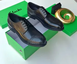 Black Designed Clarks Shoes
