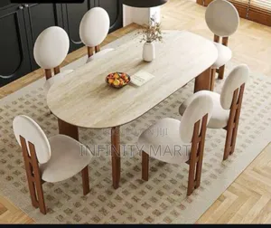 Sleek 6 Seater Marble Dinning