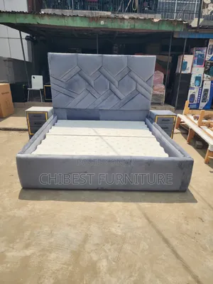 Executive 6by6 Bed Grey Bed Stand.