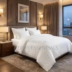 White Striped Bedding Set