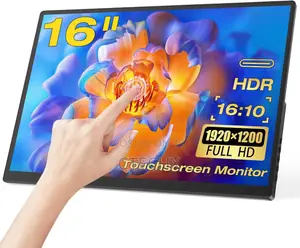 Zftvnie 16 Inch Monitor, Full Hd 1920x1200p Frameless