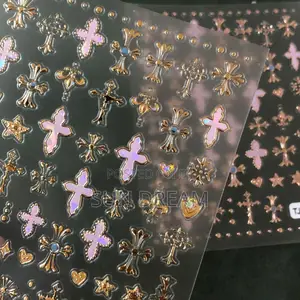 Y2k Cross Nail Designe Nail Art Sticker Cross Stickers