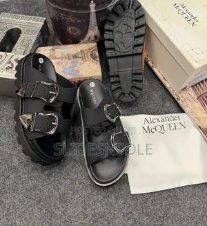Authentic Alexander McQueen Leather Slides