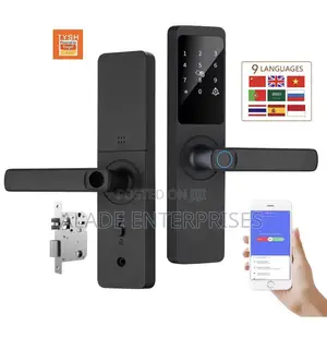 Smart Key Door Handle Digital Fingerprint Door Lock For Bedroom Home