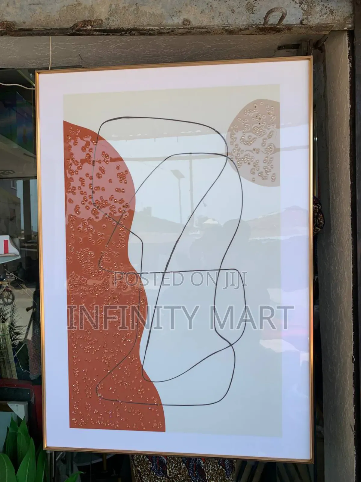 Modern Abstract Acrylic Stoned Frame