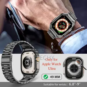 Stainless Steel Band And Case Compatible With Apple Watch Band 49mm