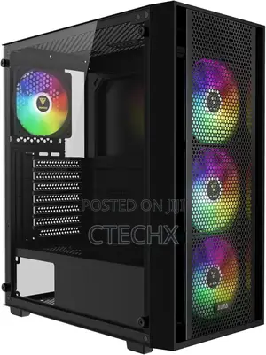 Gamdias Pc Case, Atx Computer Cases for Gaming 4 X 120 Mm Argb Fan