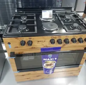 Maxi Gas Cooker 60x90 Cm (4+2) Burners Wood (Tr)
