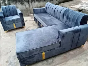 L Shape Chair Grey Colour
