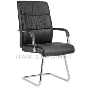 Home Office Vistors Chair With Stainless Chrome Base