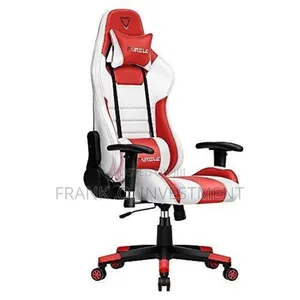 Furgle Ergonomic Swivel Racing Gaming Chair - White Red