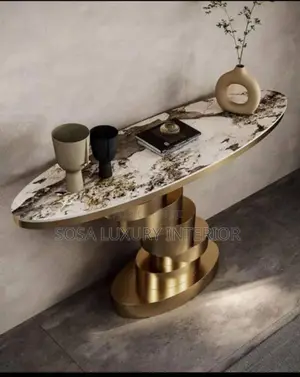 Royal Gold Marble Console Table