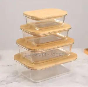 Storage Containers With Bamboo Lid