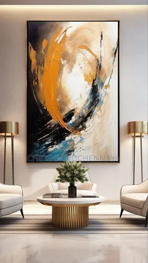 Abstract Color Block Wall Art for Living Room