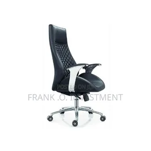 High Back Executive Leather Office Chair - Black