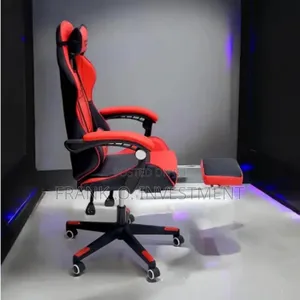 Furgle Pro Series Gaming Chair With Footrest - Red Black