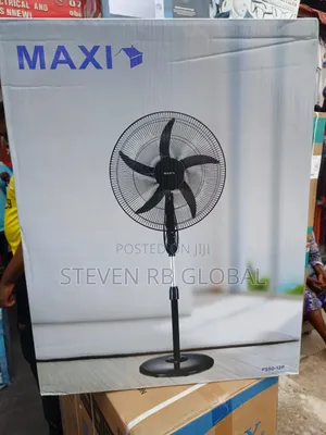 Maxi 20-Inch Standing Fan – Model Fan 50-12p-B (Black)