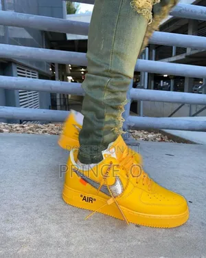 Off-White X Air Gorce 1 Low “University Gold” Sneakers