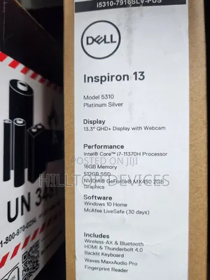 New Laptop Dell Inspiron 13 5000 16GB Intel Core i7 SSD 512GB