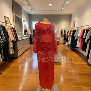 Red Lace Gown Dress